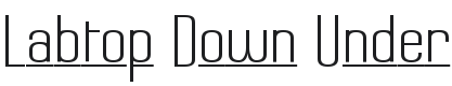 Labtop Down Under Font Preview