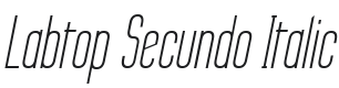 Labtop Secundo Italic Font Preview