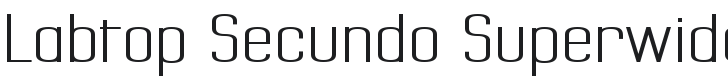 Labtop Secundo Superwide Font Preview