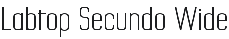 Labtop Secundo Wide Font Preview