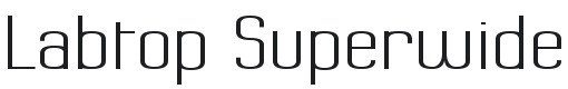 Labtop Superwide Font Preview