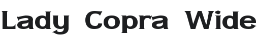 Lady Copra Wide Font Preview