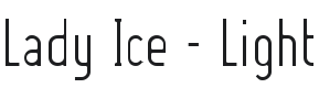Lady Ice Extra Font Preview