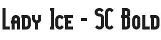 Lady Ice - SC Bold Font Preview