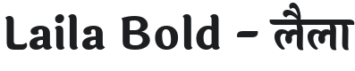 Laila Bold Font Preview
