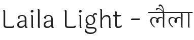 Laila Light Font Preview