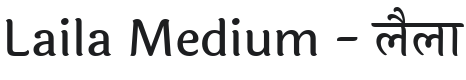 Laila Medium Font Preview