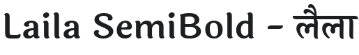 Laila SemiBold Font Preview