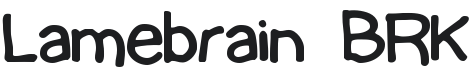 Lamebrain Font Preview