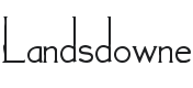 Landsdowne Font Preview