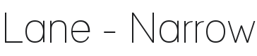 Lane Font Preview