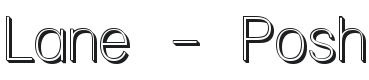 Lane - Posh Font Preview