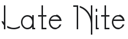 Late Nite Font Preview