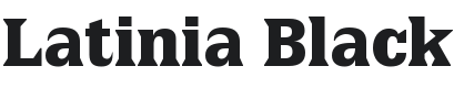 Latinia Black Font Preview