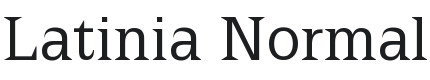 Latinia Font Preview
