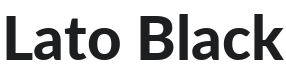 Lato Black Font Preview