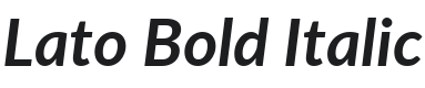 Lato Bold Italic Font Preview
