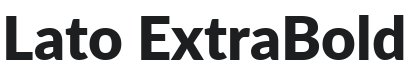 Lato ExtraBold Font Preview