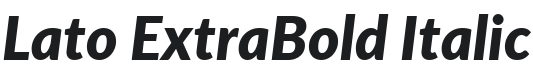 Lato ExtraBold Italic Font Preview