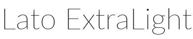 Lato ExtraLight Font Preview