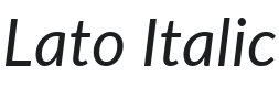 Lato Italic Font Preview