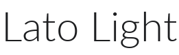 Lato Light Font Preview