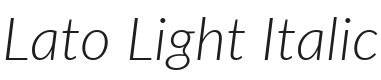 Lato Light Italic Font Preview