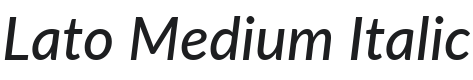 Lato Medium Italic Font Preview