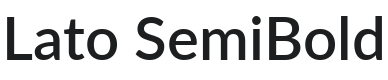 Lato SemiBold Font Preview