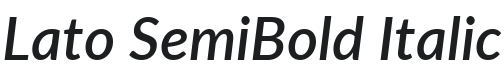 Lato SemiBold Italic Font Preview