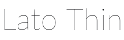 Lato Thin Font Preview
