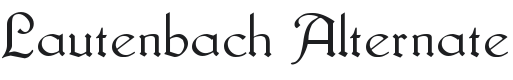 Lautenbach Alternate Font Preview