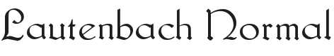 Lautenbach Font Preview