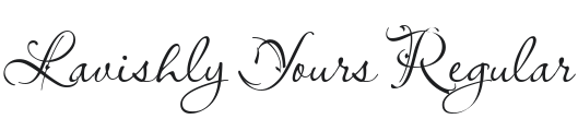 Lavishly Yours Font Preview