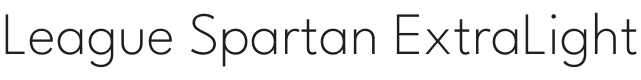 League Spartan ExtraLight Font Preview