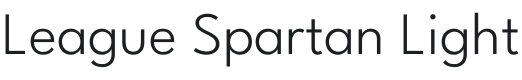 League Spartan Light Font Preview