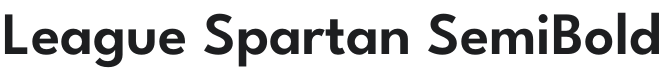 League Spartan SemiBold Font Preview