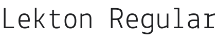 Lekton Font Preview