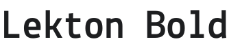Lekton-Bold Font Preview