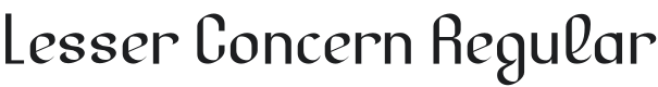 Lesser Concern Font Preview