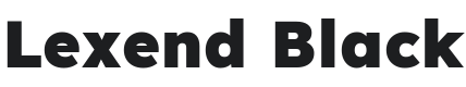 Lexend Black Font Preview
