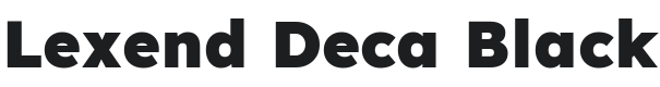 Lexend Deca Black Font Preview