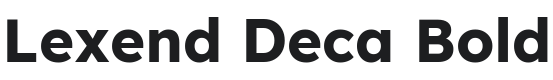 Lexend Deca Bold Font Preview
