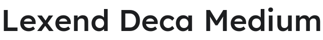 Lexend Deca Medium Font Preview