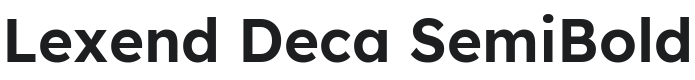 Lexend Deca SemiBold Font Preview
