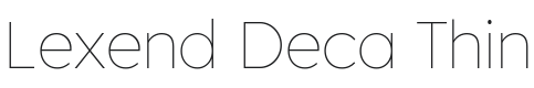 Lexend Deca Thin Font Preview