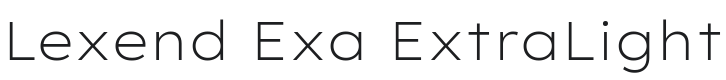 Lexend Exa ExtraLight Font Preview