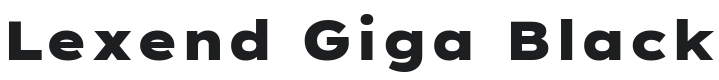 Lexend Giga Black Font Preview