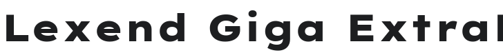 Lexend Giga ExtraBold Font Preview