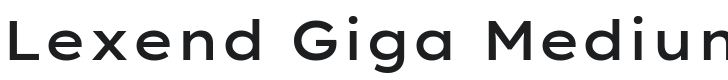 Lexend Giga Medium Font Preview